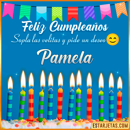 Feliz Cumpleaños Gif  Pamela