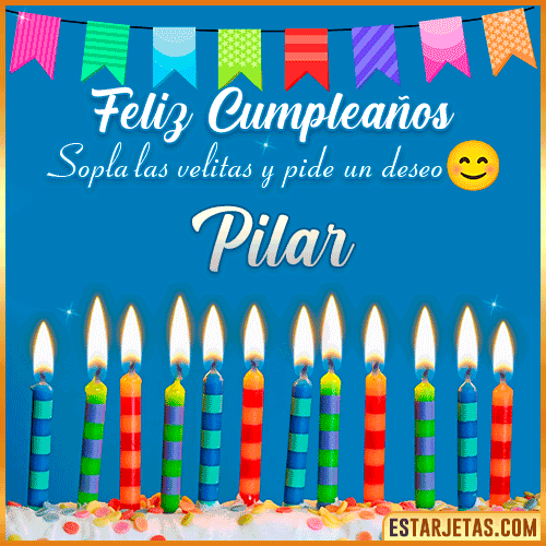 Feliz Cumpleaños Gif  Pilar