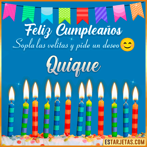 Feliz Cumpleaños Gif  Quique