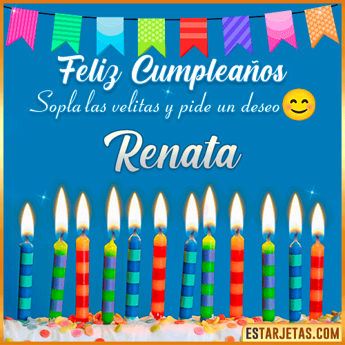 Feliz Cumpleaños Gif  Renata