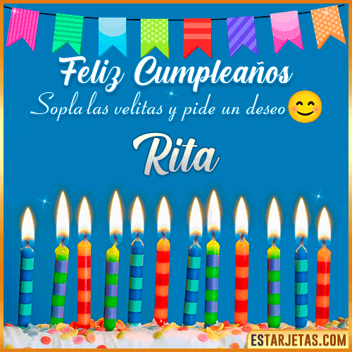 Feliz Cumpleaños Gif  Rita