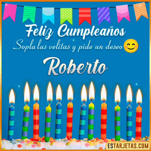 Feliz Cumpleaños Gif  Roberto