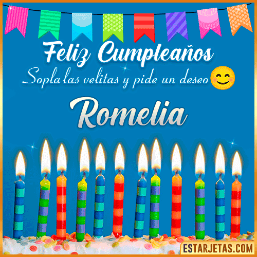 Feliz Cumpleaños Gif  Romelia