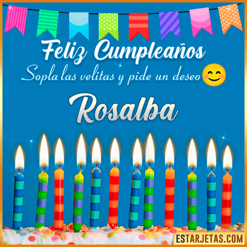 Feliz Cumpleaños Gif  Rosalba