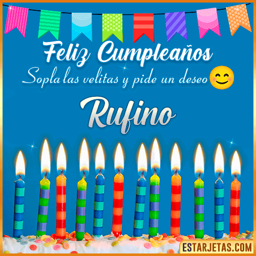 Feliz Cumpleaños Gif  Rufino