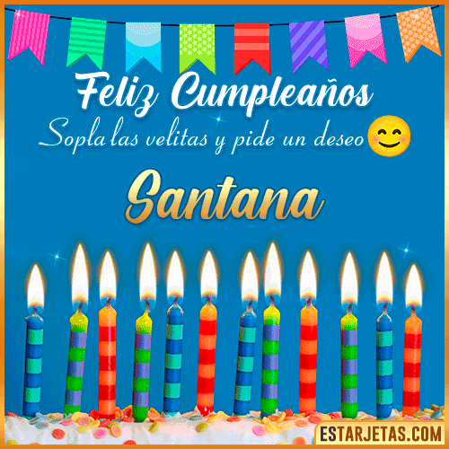 Feliz Cumpleaños Gif  Santana