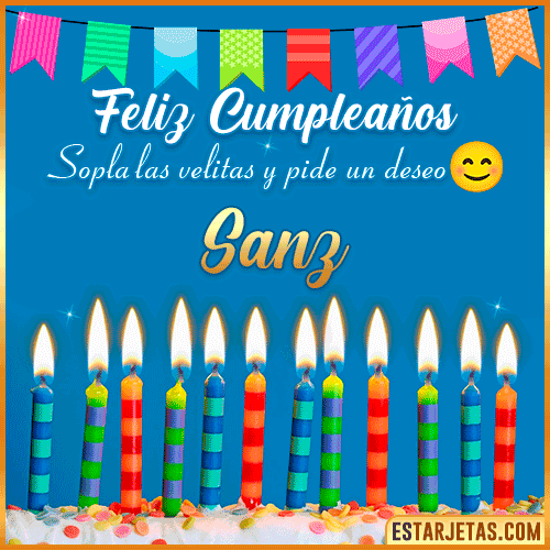 Feliz Cumpleaños Gif  Sanz