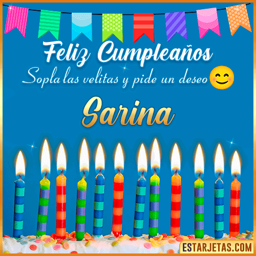 Feliz Cumpleaños Gif  Sarina