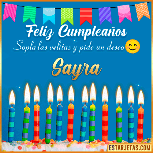 Feliz Cumpleaños Gif  Sayra