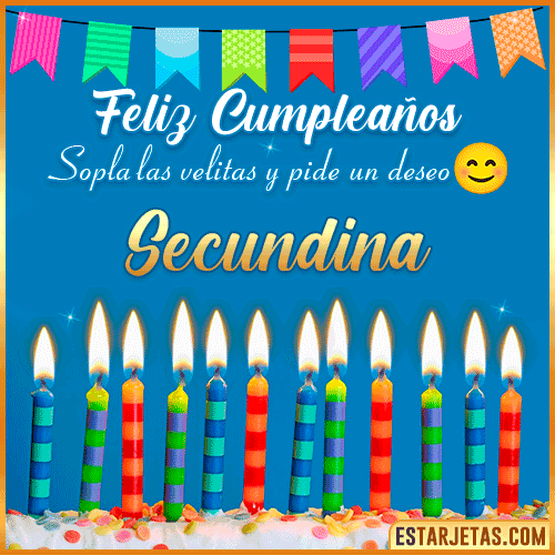 Feliz Cumpleaños Gif  Secundina