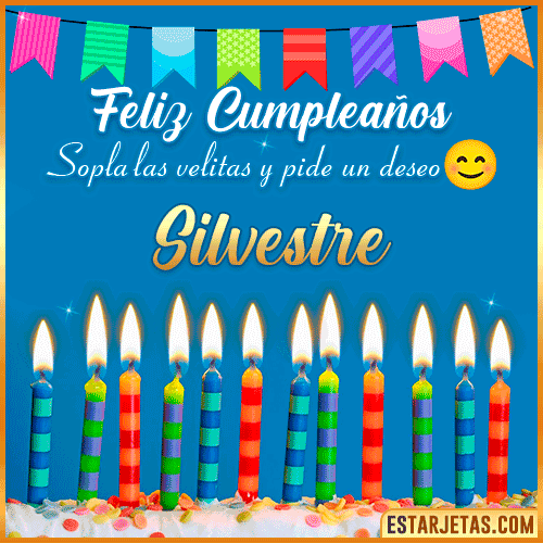 Feliz Cumpleaños Gif  Silvestre
