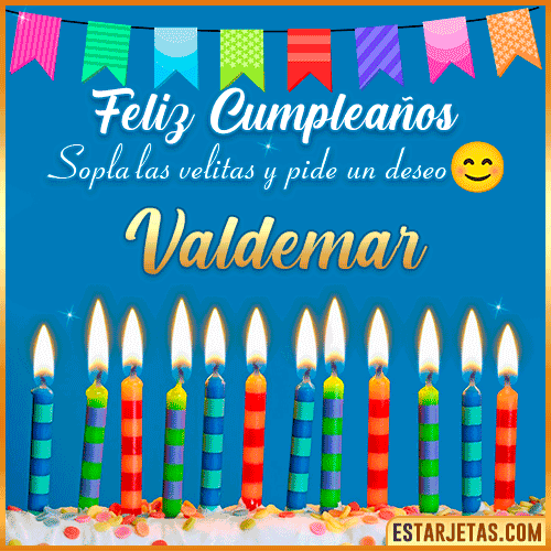 Feliz Cumpleaños Gif  Valdemar