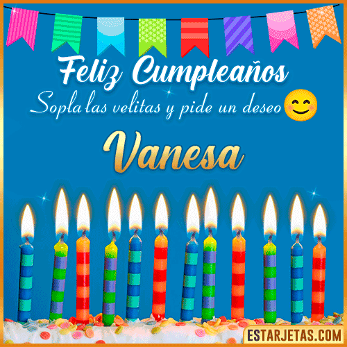Feliz Cumpleaños Gif  Vanesa
