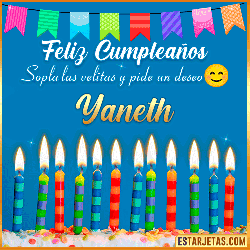 Feliz Cumpleaños Gif  Yaneth