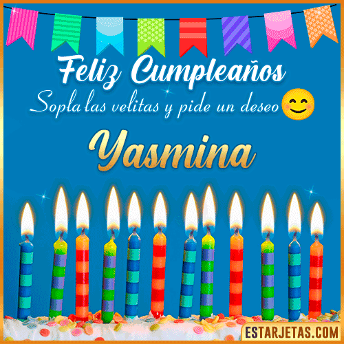 Feliz Cumpleaños Gif  Yasmina