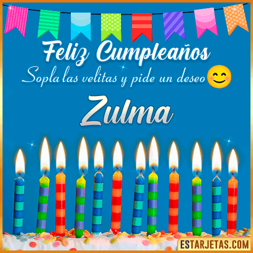 Feliz Cumpleaños Gif  Zulma