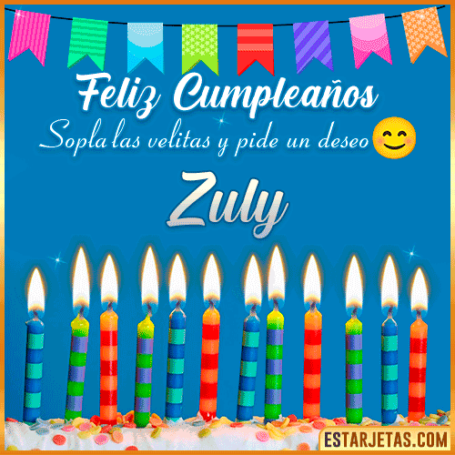 Feliz Cumpleaños Gif  Zuly