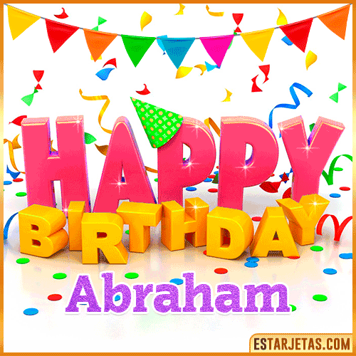Gif Animated Happy Birthday  Abraham