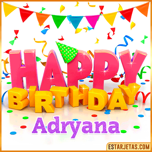 Gif Animated Happy Birthday  Adryana