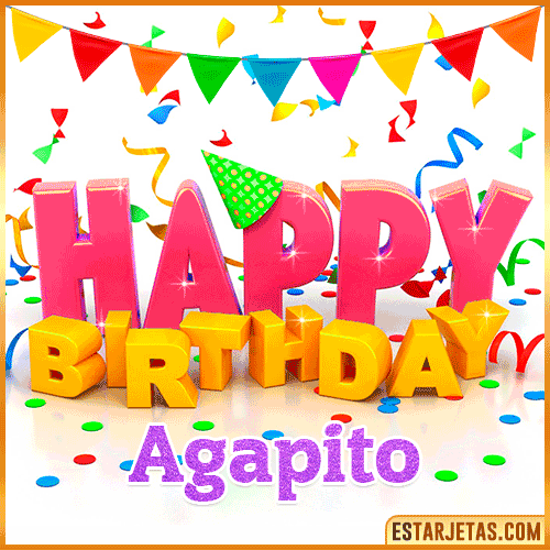 Gif Animated Happy Birthday  Agapito