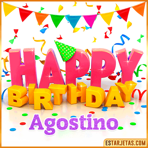 Gif Animated Happy Birthday  Agostino