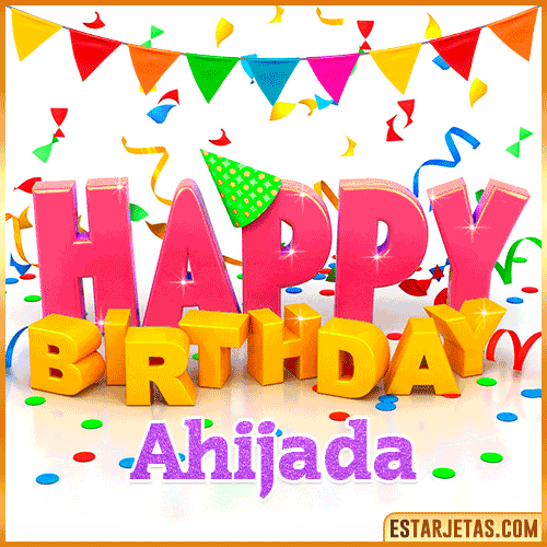 Gif Animated Happy Birthday  Ahijada