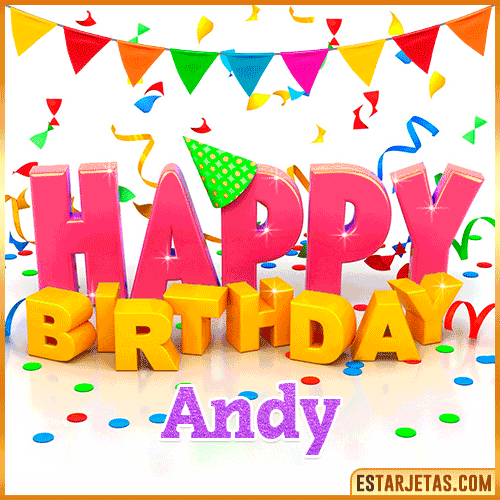 Gif Animated Happy Birthday  Andy