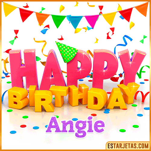 Gif Animated Happy Birthday  Angie