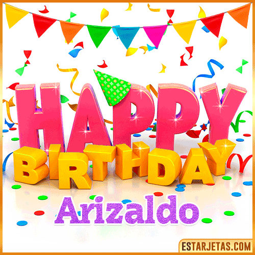 Gif Animated Happy Birthday  Arizaldo