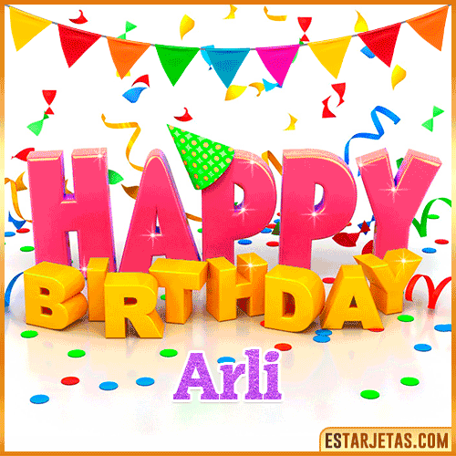 Gif Animated Happy Birthday  Arli