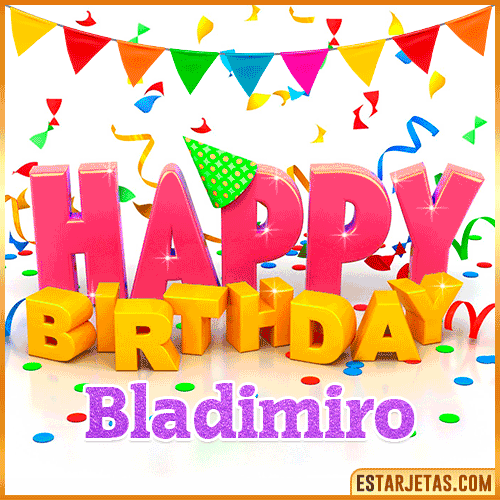 Gif Animated Happy Birthday  Bladimiro