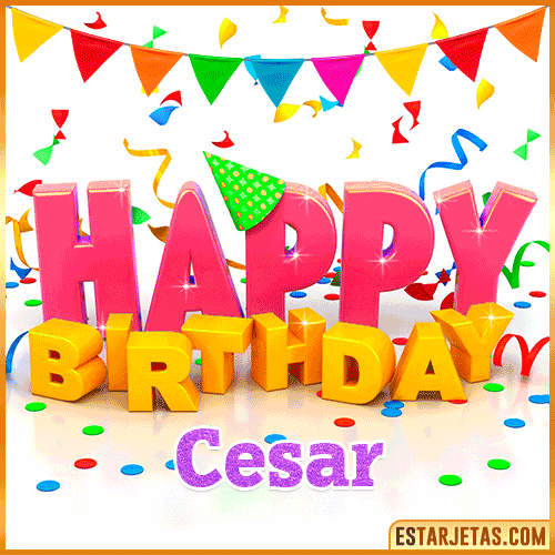 Gif Animated Happy Birthday  Cesar