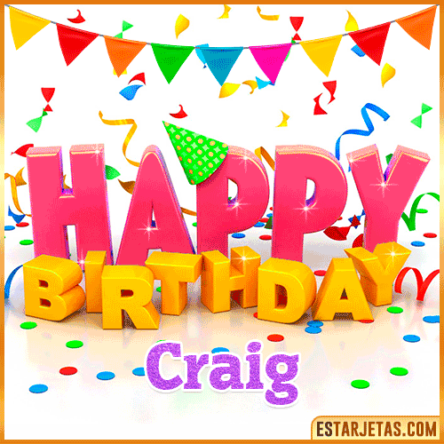 Gif Animated Happy Birthday  Craig