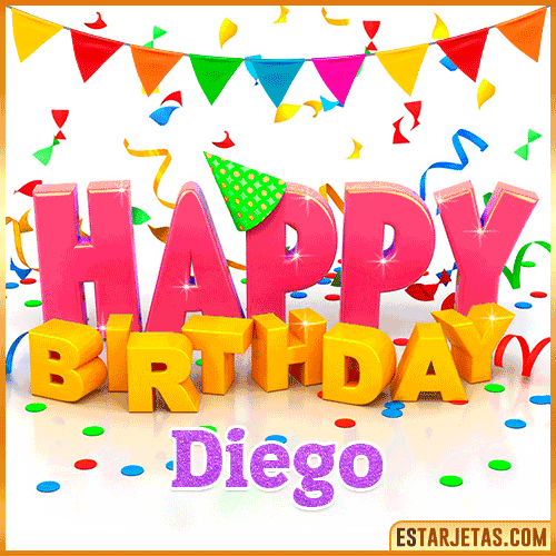 Gif Animated Happy Birthday  Diego