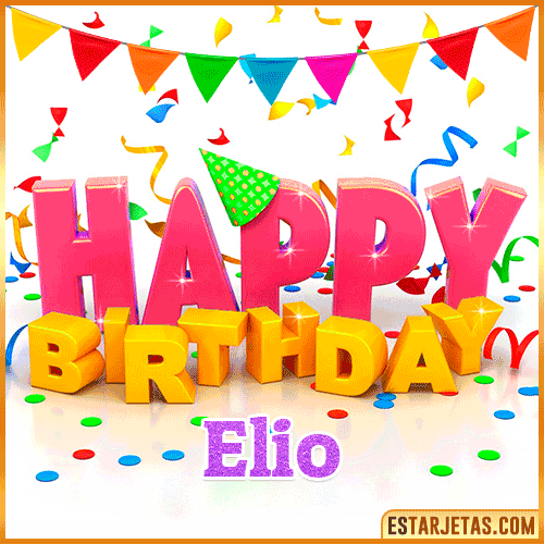 Gif Animated Happy Birthday  Elio
