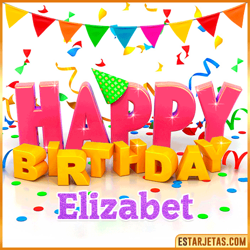 Gif Animated Happy Birthday  Elizabet