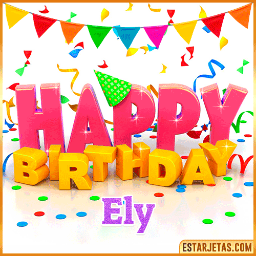 Gif Animated Happy Birthday  Ely