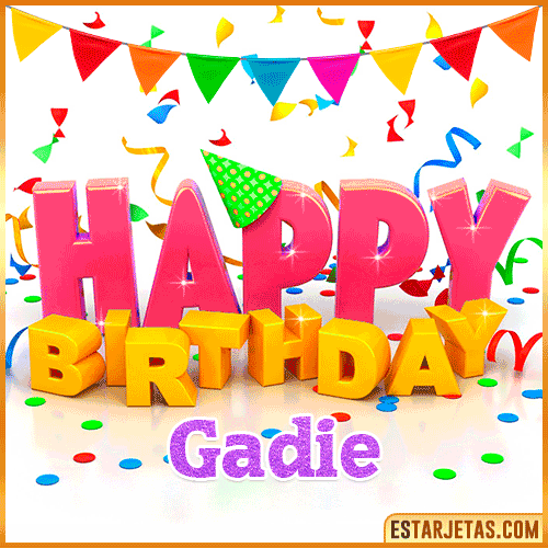 Gif Animated Happy Birthday  Gadie