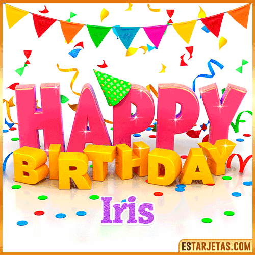 Gif Animated Happy Birthday  Iris