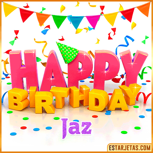 Gif Animated Happy Birthday  Jaz