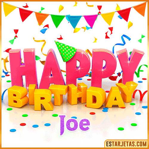 Gif Animated Happy Birthday  Joe