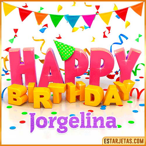 Gif Animated Happy Birthday  Jorgelina