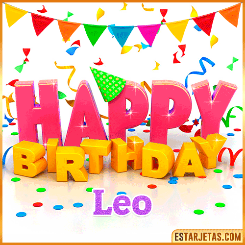 Gif Animated Happy Birthday  Leo