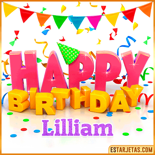 Gif Animated Happy Birthday  Lilliam