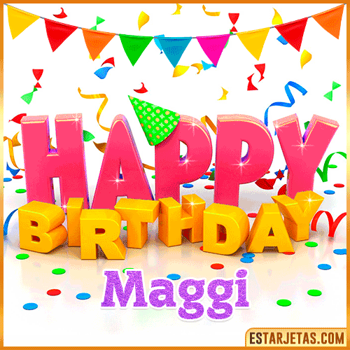 Gif Animated Happy Birthday  Maggi