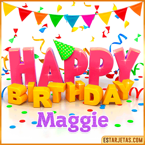 Gif Animated Happy Birthday  Maggie