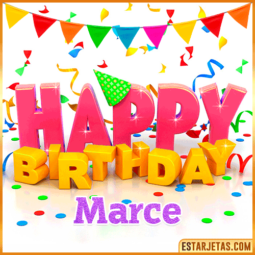 Gif Animated Happy Birthday  Marce