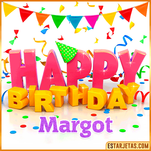Gif Animated Happy Birthday  Margot