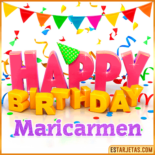 Gif Animated Happy Birthday  Maricarmen