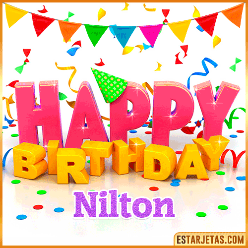Gif Animated Happy Birthday  Nilton